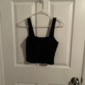 American eagle black cropped tank top